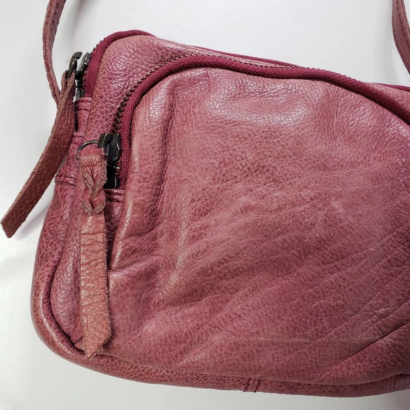Rock Paper Scissors R.P.S. Bags Mauve Pink Leather Mini Crossbody Purse - Picture 2 of 9